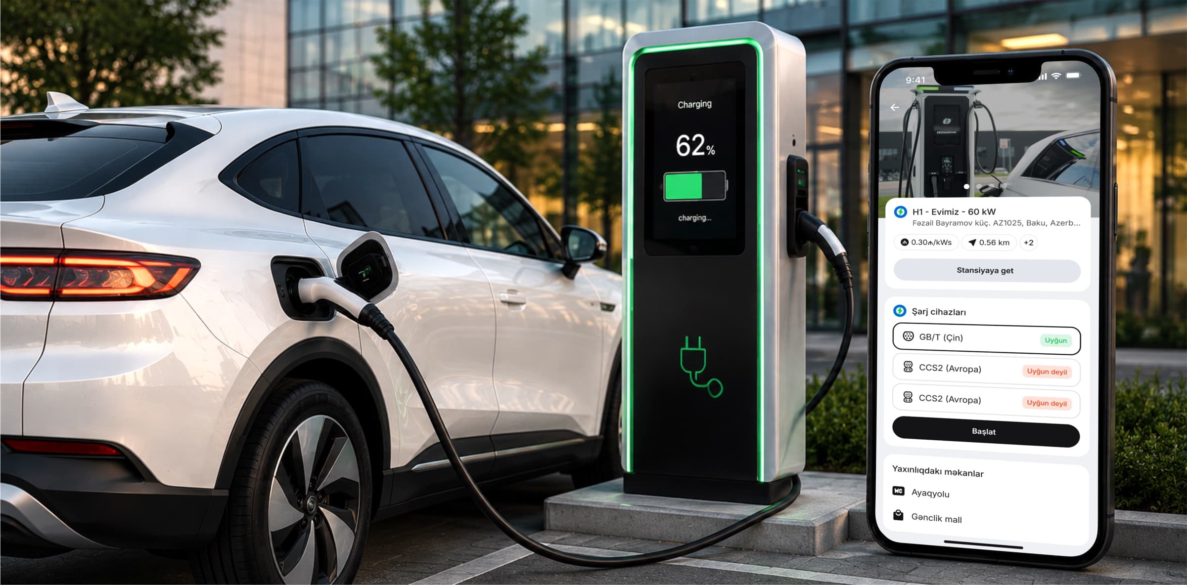 EV Charging – elektrikli avtomobillərin şarj platforması